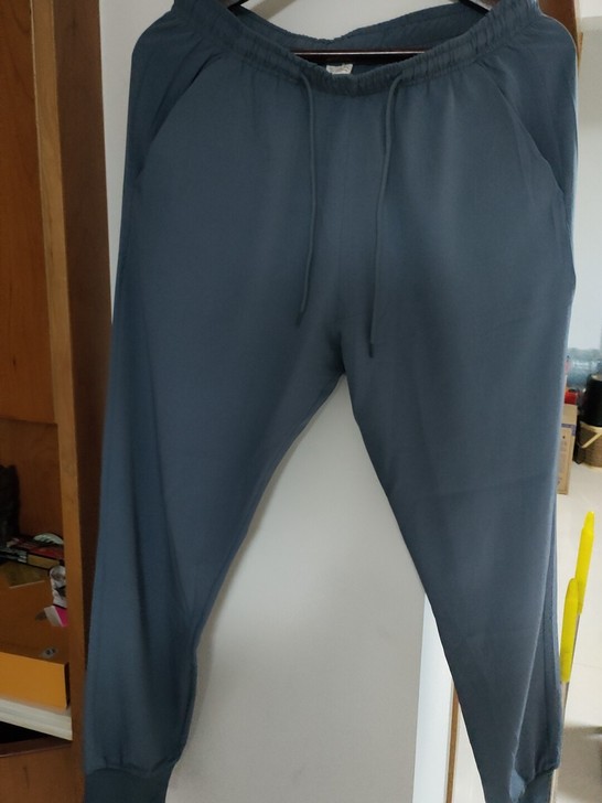 全新超舒适蓝色冰丝裤