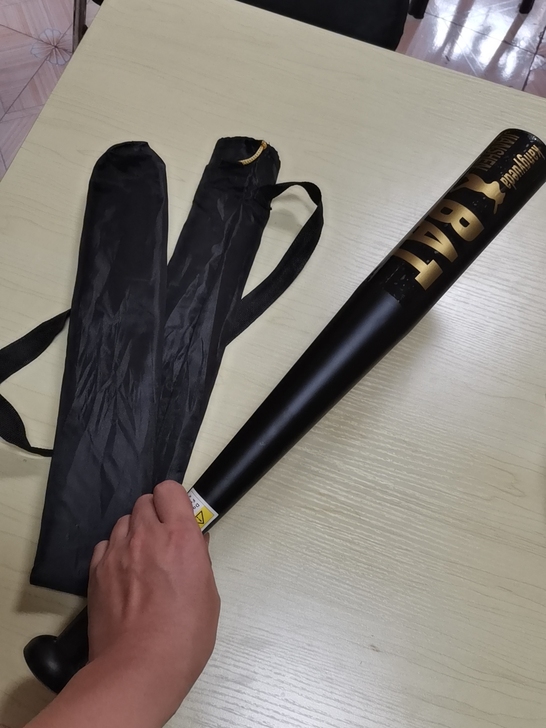 合金钢棒球棒车载防身棒球棍磨砂哑光黑加粗加...