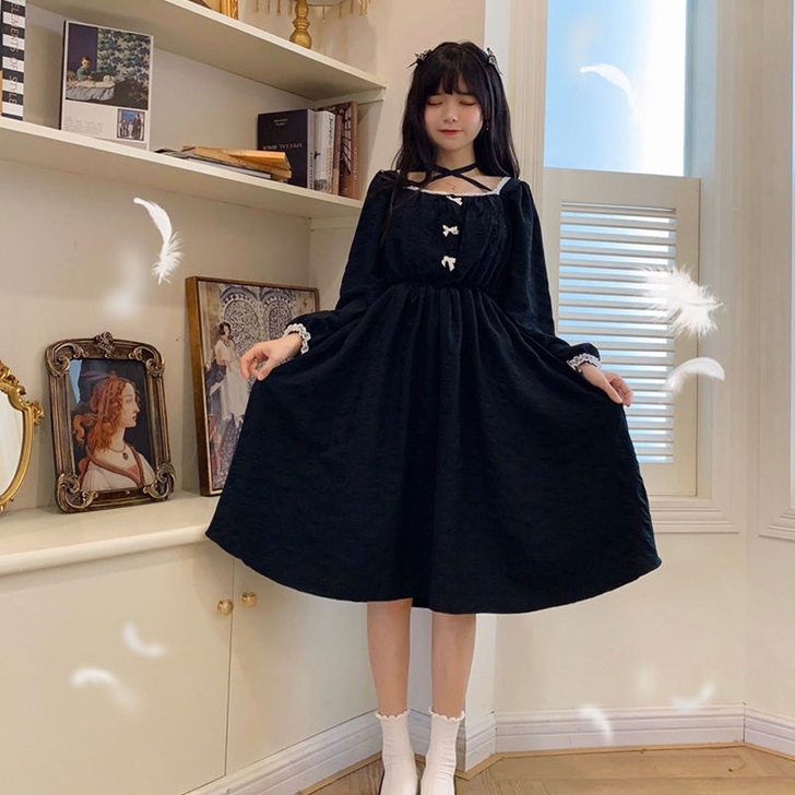 【法式复古连衣裙】真的超超显瘦超仙！！不挑...