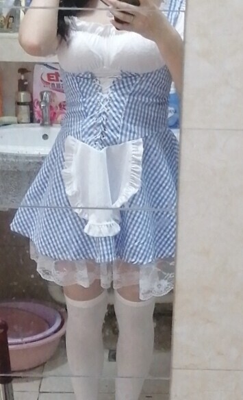 胖次狂魔家女仆装送裙撑，M码弹力加拉链