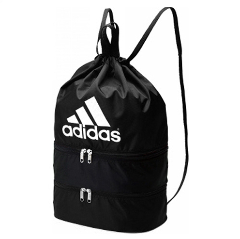 阿迪达斯足球背包，三个袋子拉链分隔。可以分...