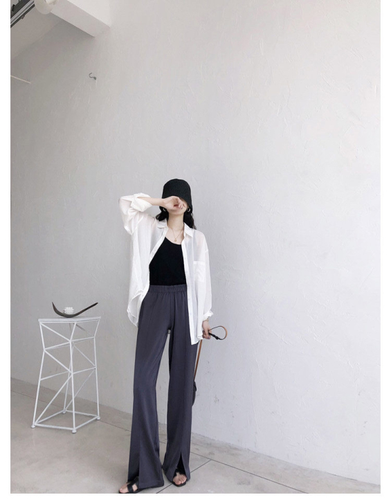 全新未拆封！光泽感珍珠纱冰丝裤