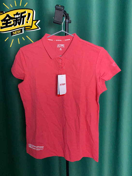 官网正品特步翻领POLO衫女短袖2020新...
