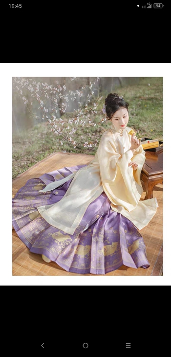 出或互换马面裙！！池夏楚楚紫色明制马面裙s...