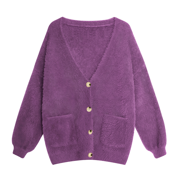 开衫外套女针织毛衣秋冬2019新款潮韩版宽...