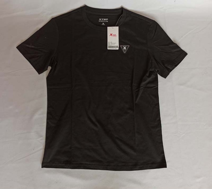 特步男士短袖T恤男夏季针织运动短袖