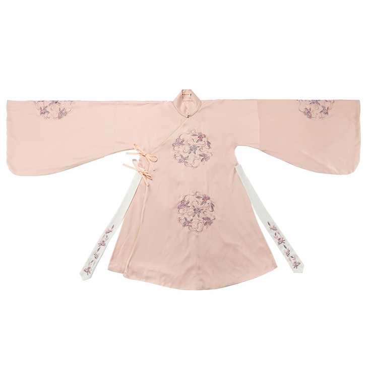 求「汉尚华莲汉服女花锦醉刺绣长袄比甲搭配褶...