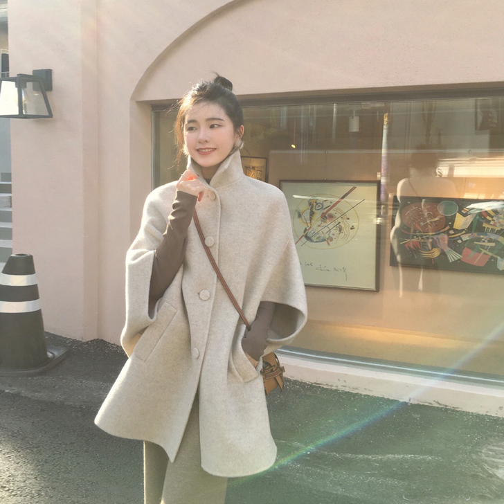 ◆ASM◆2018秋季新款宽松立领毛呢外套...