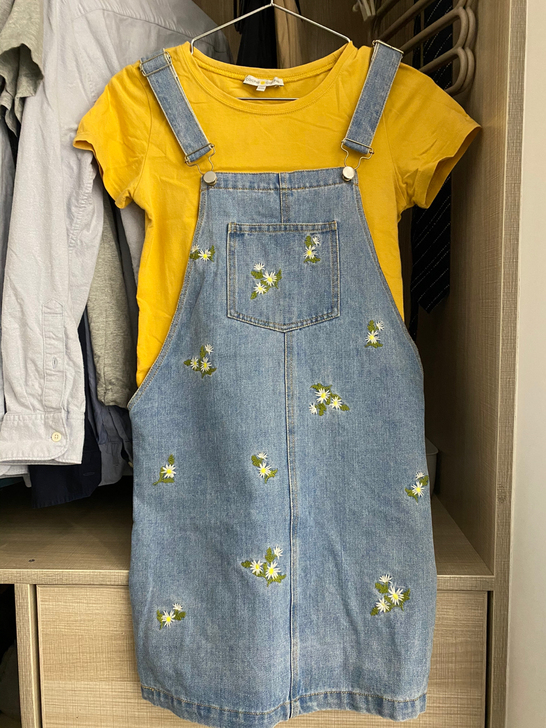 cachecache 碎花背带裙 S码 衣...