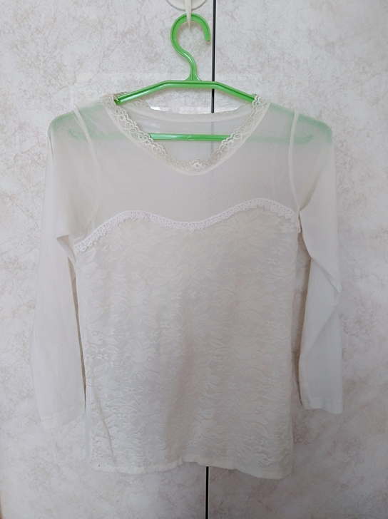 蕾丝衫白色,均码,专柜正品,手感柔软亲肤,...