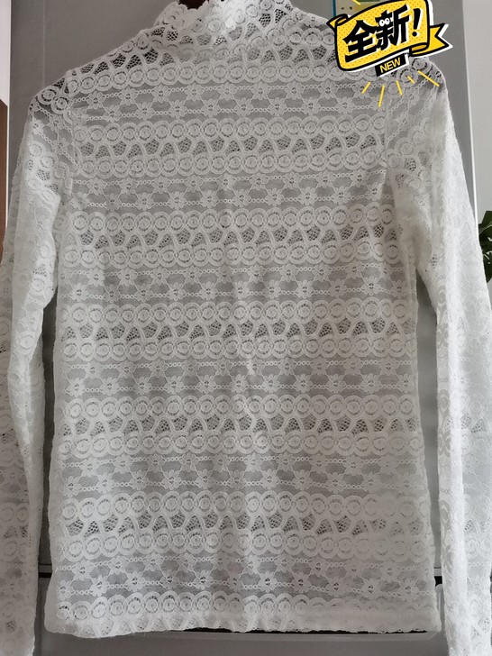 全新水貂毛蕾丝衫打底衫