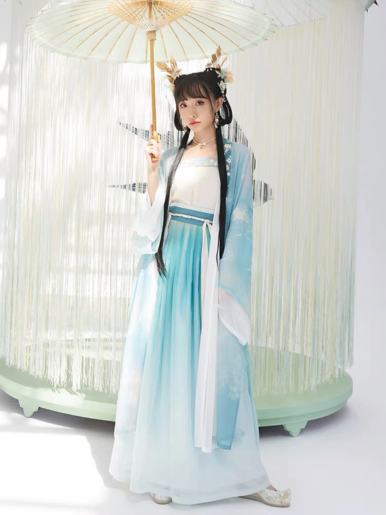 【十三余 小豆蔻儿】[天青色] 汉服