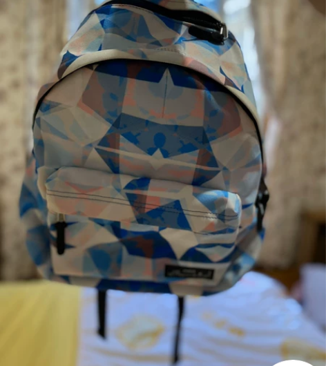 幻彩格双肩包女学院风大学生书包日韩版中学生...