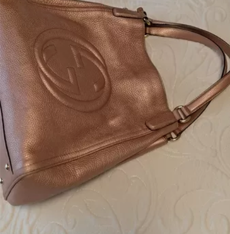 GUCCI，古驰，9成新，温柔百搭裸粉色带...