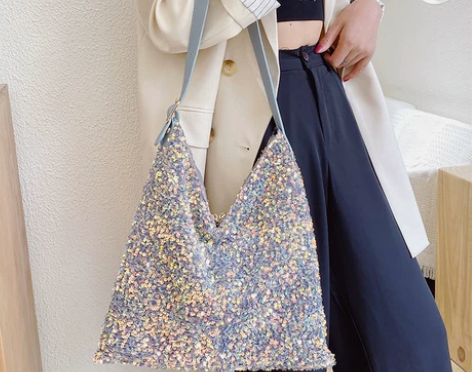 大容量包包女夏季2022新款百搭ins亮片...