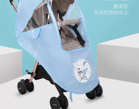 通用型婴儿车雨罩儿童车挡风罩宝宝推车伞车防...