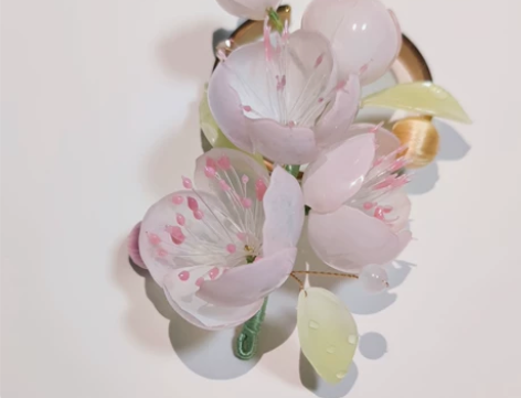 半热缩小桃发簪，可换科幻 借汉尚华莲华姿仪...