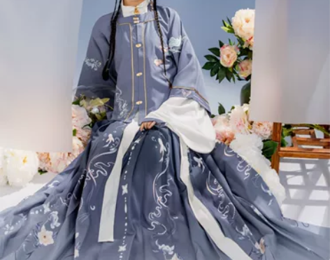 【年终盛典】玉术原创汉服女繁花似锦明制方领...