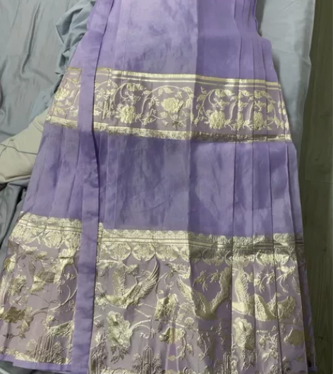 标价直出兰若庭望水云鹤织金纱马面紫色s码包...