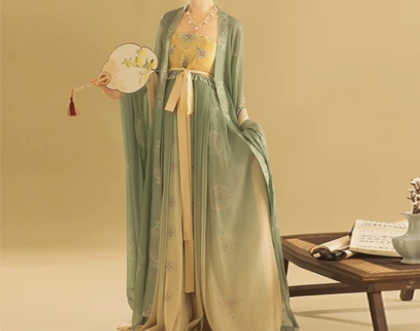 桔屿 簪花  绿色全套  s 穿一洗一 感...