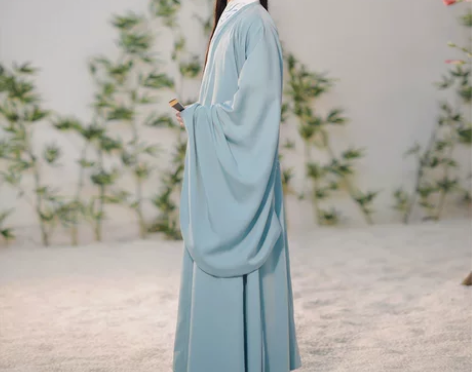 如梦霓裳汉服传统男款道袍麟泽戏浪麒麟海浪绣...