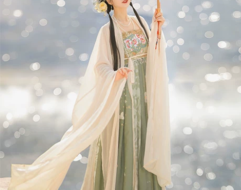 NO55【春有约】茗月萱唐制诃子裙汉服女大...