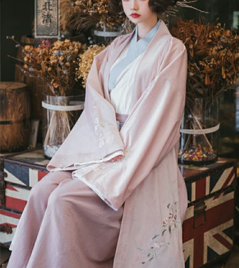 【xd出】北渚 霜城 浅色系明制绣花披风合...