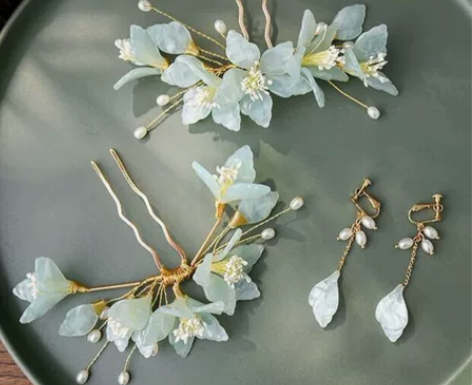 (半价包邮！！)汉服后压头饰全套超仙流苏发...