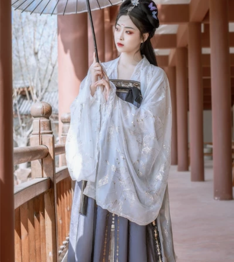 艺缕原创汉服【云鹤】 上衣+襦裙+大袖衫 ...