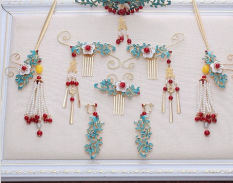 【簪娘清仓处理】超仙汉服头饰套装珍珠流苏发...