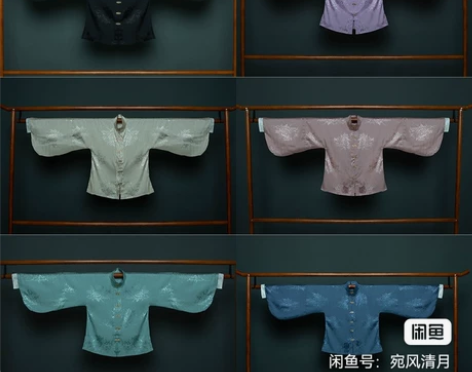 五五年原创汉服女 富贵 明制立领对襟琵琶袖...