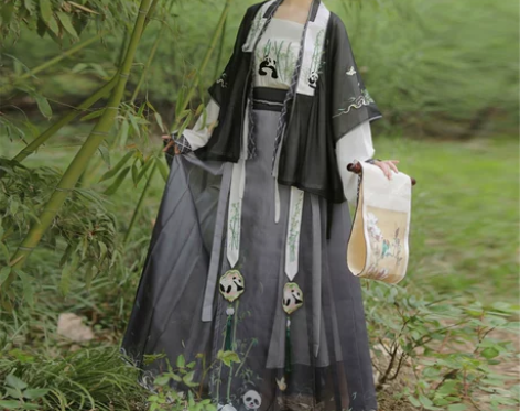 汉旭原创汉服【团子】明制对交穿半袖一片式马...