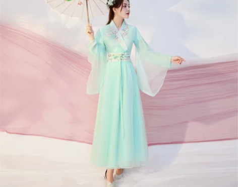 两套 美俪秘籍 民族装舞台装 白衣、青衣 ...