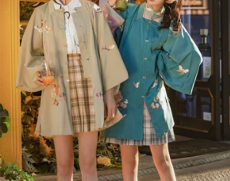 司南阁原创【百蝶猫】汉服女款明制立领方领一...