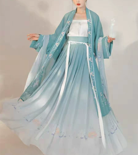 劲合【听夏】汉服女正品原创三件套3米摆对襟...