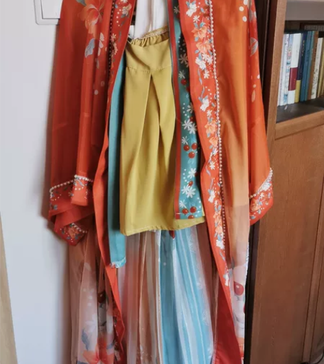 劲合原创汉服女汉元素【半城桃色】长褙子对襟...