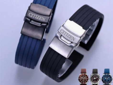 西铁城表表带 男表蓝天使光动能硅胶手表带 ...