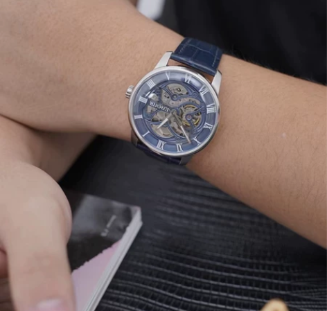 【专柜3380】依波君子兰男士全镂空自动机...