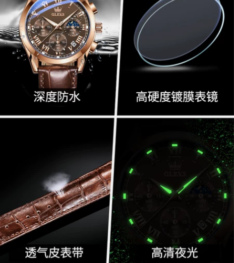 正品品牌瑞士2021年新款名牌手表男士男款...