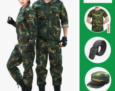 迷彩服套装男军训服女夏装春秋冬季耐磨迷彩裤...