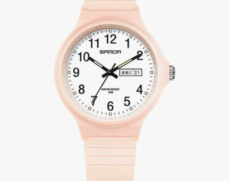 考试专用胡冰卿手表女款学生防水女孩白色初中...