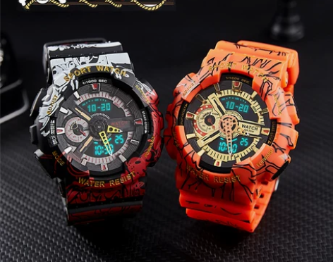 海贼王联名款电子手表男士初高中学生潮流in...