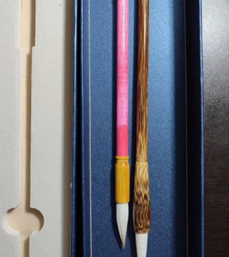 2支合拍兼豪毛笔 正宗湖笔送礼佳品一支带盒...