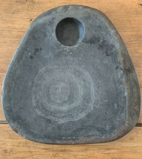 明代随形圆池大砚,尺寸24.2、23.5、...