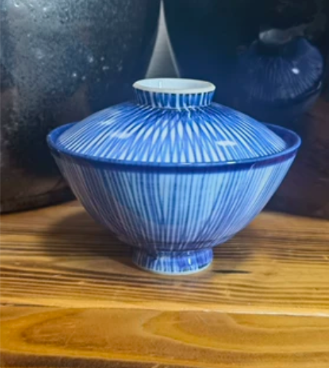 日本回流青花老盖碗一套，口径11左右，买回...