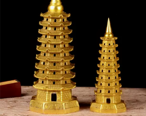 文昌塔铜九层摆件十三层办公室书桌13层书房...