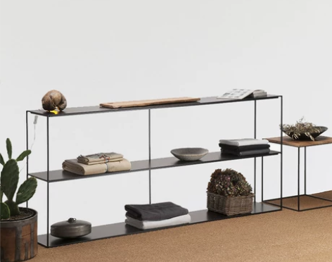 北欧电视墙置物架玄关铁艺落地书架客厅沙发i...