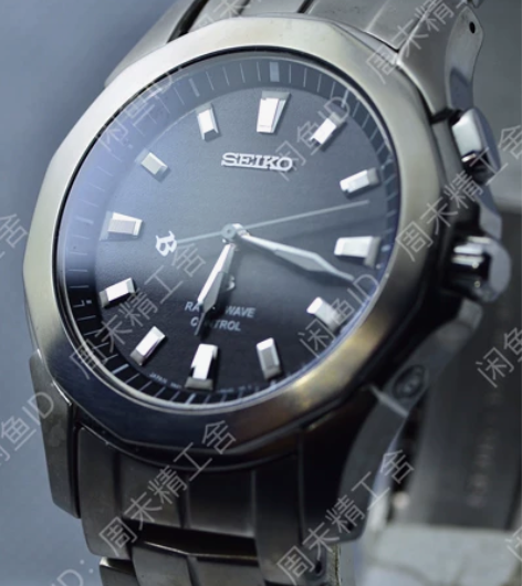 99新钛B精工尊达款电波表石英表男钛合金非...