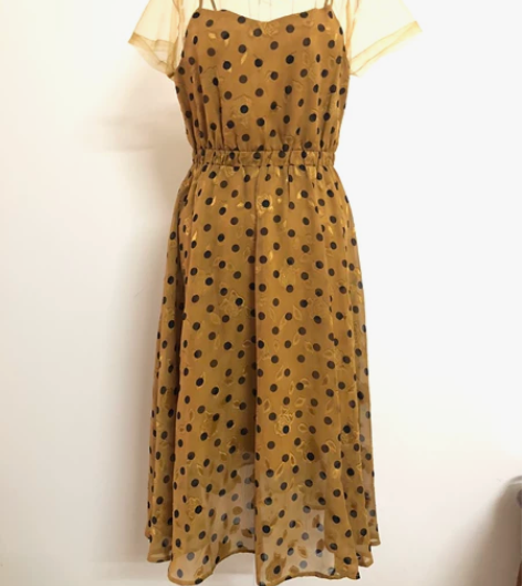 日单纯元吊带连衣裙夏秋假叠穿气质法式高腰收...