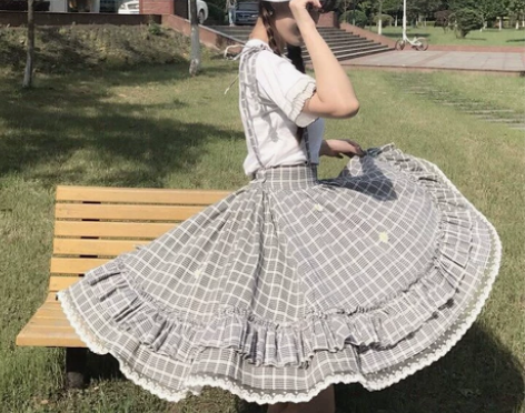 【上衣+裙子】春季新款少女百搭可爱小雏菊格...